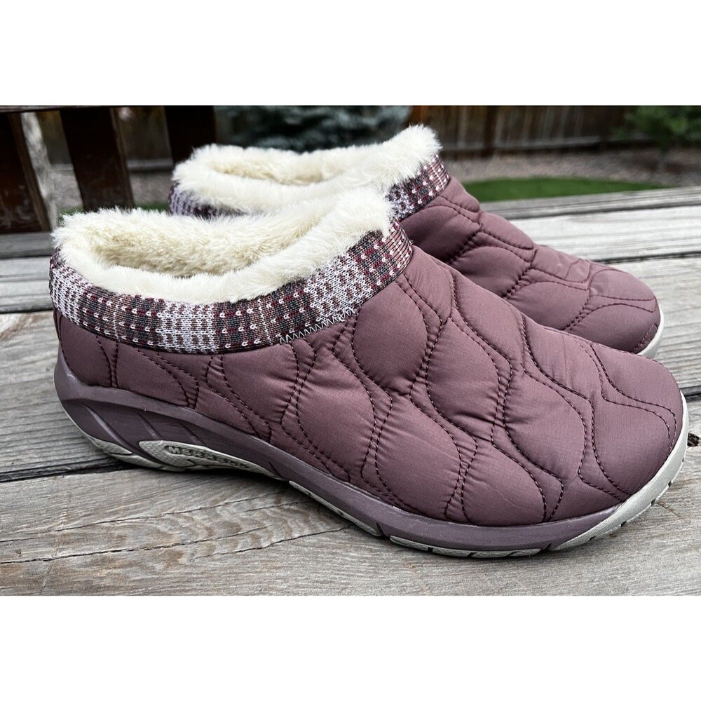 Merrell Encore Ice 4 Puff Women's 7.5 Faux Fur Lined Clogs Slip On Shoes J004866 - Picture 2 of 12